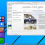 Windows® 10 Desktop-Oberfläche mit Startmenü und neuem LawFirm® Start-Fenster